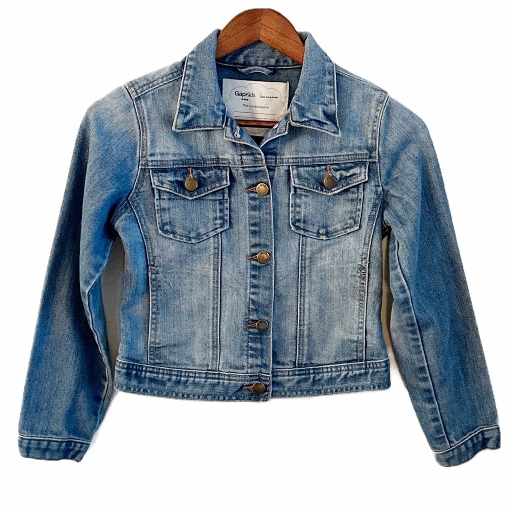Gap Girls Medium Wash Denim Jacket Size L